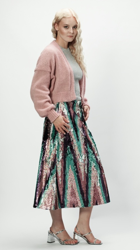 Alpaka sweter Rosalia - jasny róż