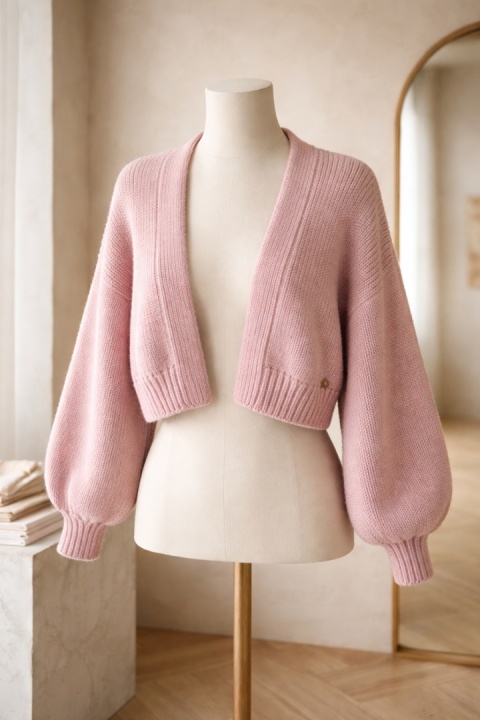 Alpaka sweter Rosalia - jasny róż