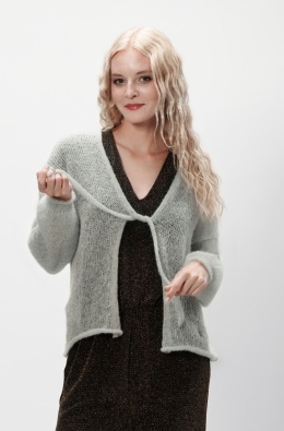 Alpaka sweter Viktoria - szary/srebro