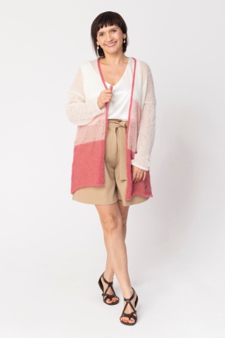 Lekki sweter mgła w pasy