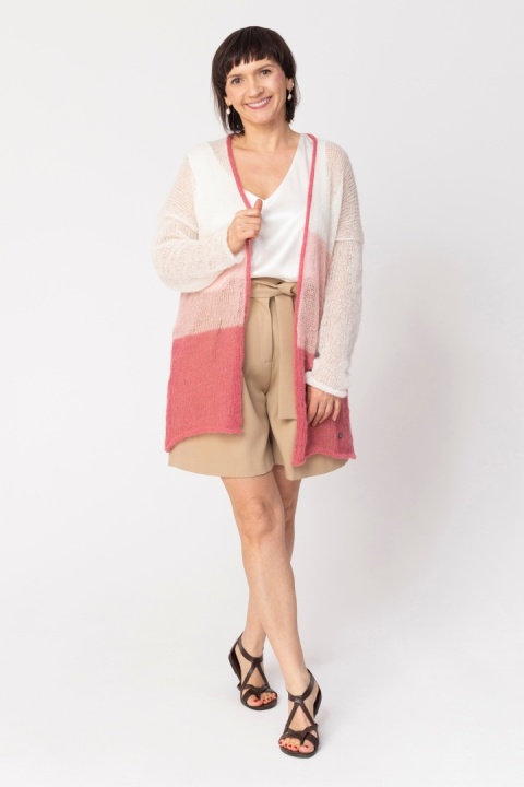 Lekki sweter mgła w pasy