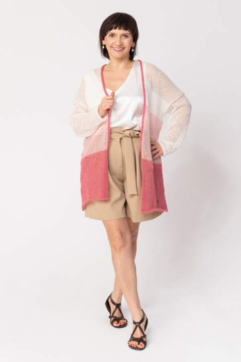 Lekki sweter mgła w pasy