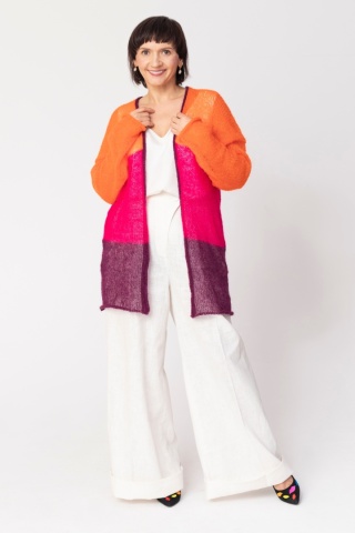 Lekki sweter mgła w pasy