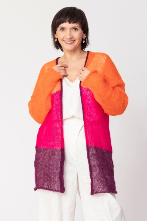 Lekki sweter mgła w pasy