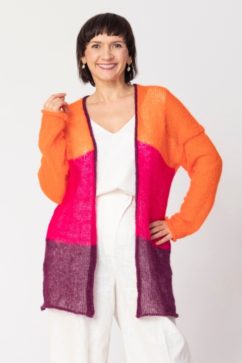 Lekki sweter mgła w pasy