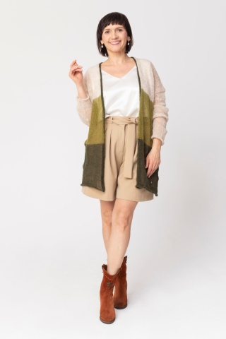 Lekki sweter mgła w pasy