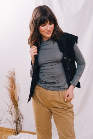 Longsleeve Z Piktogramem Szałwiowy