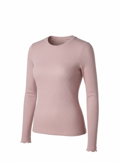 Longsleeve Z Piktogramem Jasny Różowy