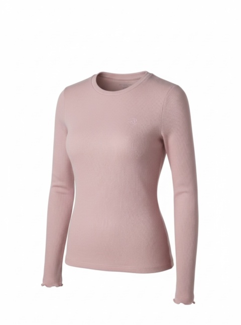 Longsleeve Z Piktogramem Jasny Różowy