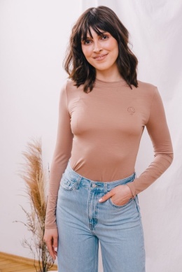 Longsleeve Z Piktogramem Beżowy