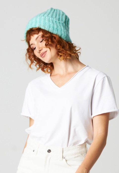 Miękka czapka Urszula - Miętowy