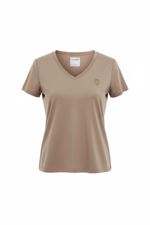 T-shirt Z Piktogramem Beżowy