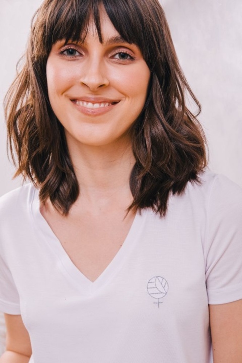 T-shirt Z Piktogramem Biały