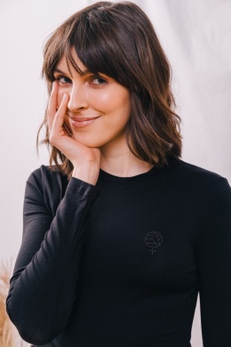 Longsleeve Z Piktogramem Czarny