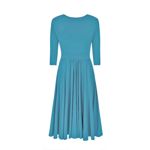 YOU by Ołtarzewska - Sukienka kopertowa dwustronna midi Kate - Lodowy niebieski