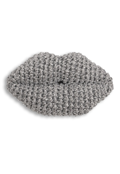 Zalotne Usta Broszka - srebrna