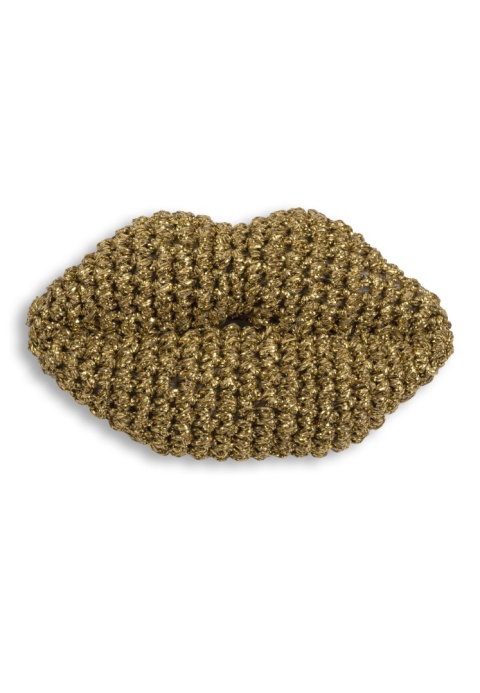 Zalotne Usta Broszka - złota